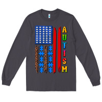 Smoke autism american flag Long Sleeve Tee - AdoDesignShop