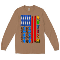 Toasted Coconut autism american flag Long Sleeve Tee - AdoDesignShop