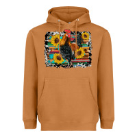Meerkat western rooster coop animals sunflowers cowhide serape wooden Heavyweight Hoodie - Artiststas