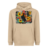 Mushroom western rooster coop animals sunflowers cowhide serape wooden Heavyweight Hoodie - Artiststas
