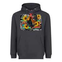 Smoke western rooster coop animals sunflowers cowhide serape wooden Heavyweight Hoodie - Artiststas