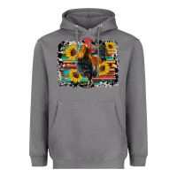 Storm western rooster coop animals sunflowers cowhide serape wooden Heavyweight Hoodie - Artiststas