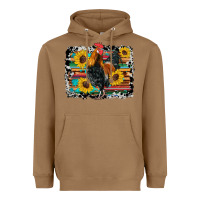 Toasted Coconut western rooster coop animals sunflowers cowhide serape wooden Heavyweight Hoodie - Artiststas