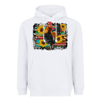 White western rooster coop animals sunflowers cowhide serape wooden Heavyweight Hoodie - Artiststas