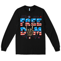 Black Freedom rock hand Long Sleeve Tee - Neo Western