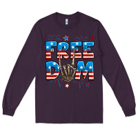 Plum Freedom rock hand Long Sleeve Tee - Neo Western