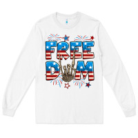 White Freedom rock hand Long Sleeve Tee - Neo Western