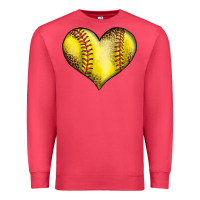 Cardinal softball heart Premium Sweatshirt - LillyAllenDesigns