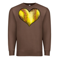 Chestnut softball heart Premium Sweatshirt - LillyAllenDesigns