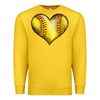Lemon softball heart Premium Sweatshirt - LillyAllenDesigns