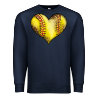 Navy softball heart Premium Sweatshirt - LillyAllenDesigns