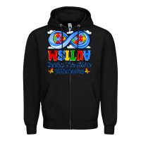 Black autism infinity seeing the world differently Zipper Hoodie - JahusDesignShop