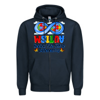 Navy autism infinity seeing the world differently Zipper Hoodie - JahusDesignShop