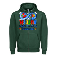 Sports Green autism infinity seeing the world differently Zipper Hoodie - JahusDesignShop