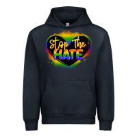 Navy stop the hate pride lgbtq heart Urban Hoodie - LillyAllenDesigns