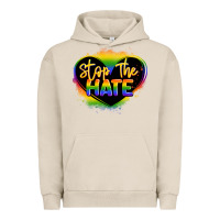 Stop The Hate Pride Lgbtq Heart Urban Hoodie | Teevron