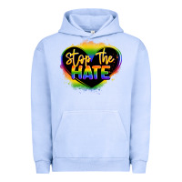 Pigment Grape Ice stop the hate pride lgbtq heart Urban Hoodie - LillyAllenDesigns