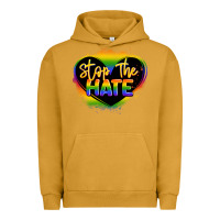 Pigment Peanut Butter stop the hate pride lgbtq heart Urban Hoodie - LillyAllenDesigns