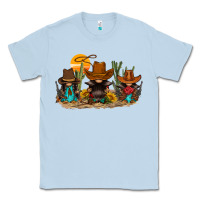 Dusty Blue western gnomies Classic Tee - FaDigitalArtStudio