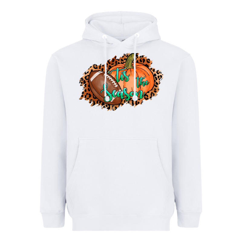 Tis The Season Football Pumpkin Heavyweight Hoodie by AdoDesignShop | Teevron