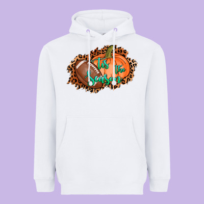 Tis The Season Football Pumpkin Heavyweight Hoodie Designed By Adodesignshop