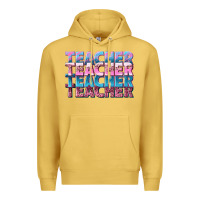 Antique Gold teacher stacked Premium Hoodie - NancyCooperArtShop