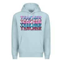 Blue Mist teacher stacked Premium Hoodie - NancyCooperArtShop