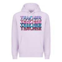 Lilac teacher stacked Premium Hoodie - NancyCooperArtShop