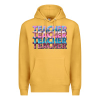 Mustard teacher stacked Premium Hoodie - NancyCooperArtShop