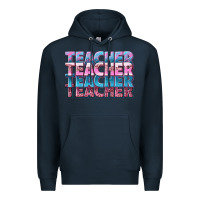 Navy teacher stacked Premium Hoodie - NancyCooperArtShop