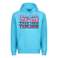 Ocean Blue teacher stacked Premium Hoodie - NancyCooperArtShop