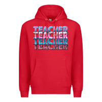 Red teacher stacked Premium Hoodie - NancyCooperArtShop
