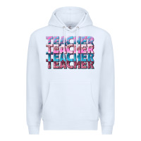 White teacher stacked Premium Hoodie - NancyCooperArtShop