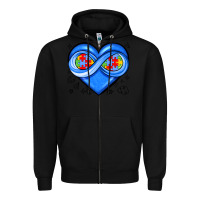 Black infinity heart autism awareness Zipper Hoodie - JahusDesignShop