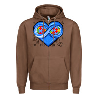 Chestnut infinity heart autism awareness Zipper Hoodie - JahusDesignShop