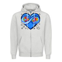 Dove Grey infinity heart autism awareness Zipper Hoodie - JahusDesignShop