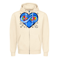Sandshell infinity heart autism awareness Zipper Hoodie - JahusDesignShop