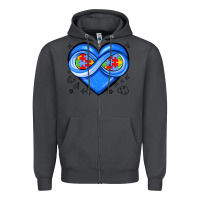 Smoke infinity heart autism awareness Zipper Hoodie - JahusDesignShop
