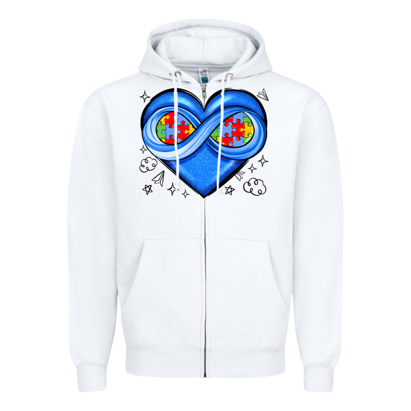 Infinity Heart Autism Awareness Zipper Hoodie by JahusDesignShop | Teevron