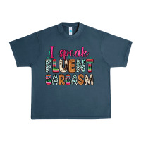 Midnight Navy i speak fluent sarcasm Urban Heavy Tee - Zillion Design Studio