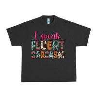 Pigment Black i speak fluent sarcasm Urban Heavy Tee - Zillion Design Studio