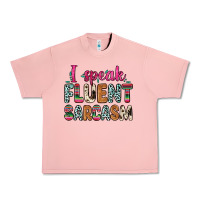 Salmon i speak fluent sarcasm Urban Heavy Tee - Zillion Design Studio