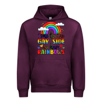 Mauve Wine come to the gay side we have rainbows Urban Hoodie - LillyAllenDesigns