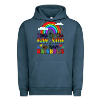 Pigment Midnight Navy come to the gay side we have rainbows Urban Hoodie - LillyAllenDesigns