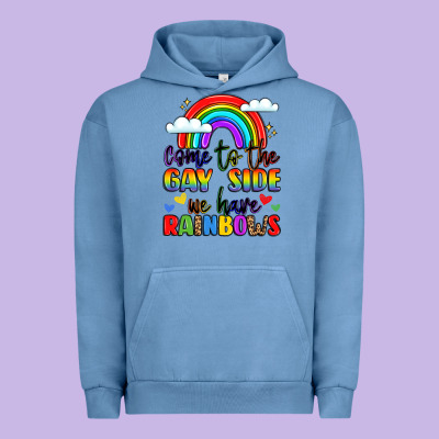 Come To The Gay Side We Have Rainbows Urban Hoodie Designed By Lillyallendesigns