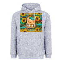 Heather Grey western farm chicken coop animals sunflowers leopard turquoise wooden Heavyweight Hoodie - Artiststas