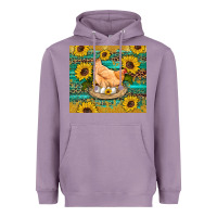 Lavender western farm chicken coop animals sunflowers leopard turquoise wooden Heavyweight Hoodie - Artiststas