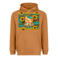 Meerkat western farm chicken coop animals sunflowers leopard turquoise wooden Heavyweight Hoodie - Artiststas