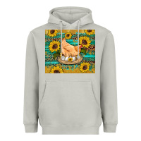 Moon Dust western farm chicken coop animals sunflowers leopard turquoise wooden Heavyweight Hoodie - Artiststas