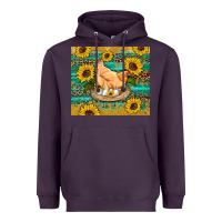 Plum western farm chicken coop animals sunflowers leopard turquoise wooden Heavyweight Hoodie - Artiststas